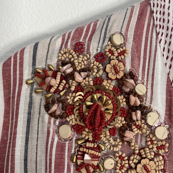 Soft Surroundings Embroidered Beaded Top Large - Picture 2 of 14